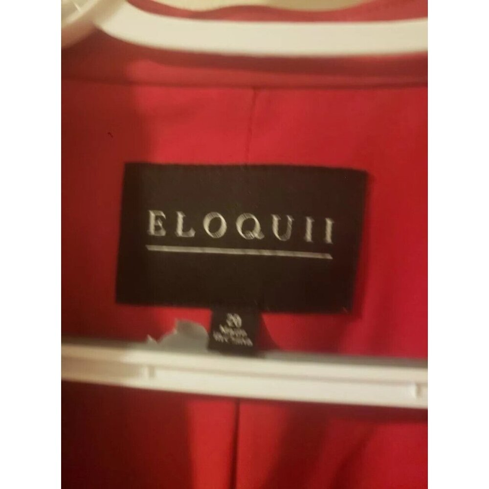 Eloquii Plus Size Red Long Sleeve Button Up Blaze… - image 2